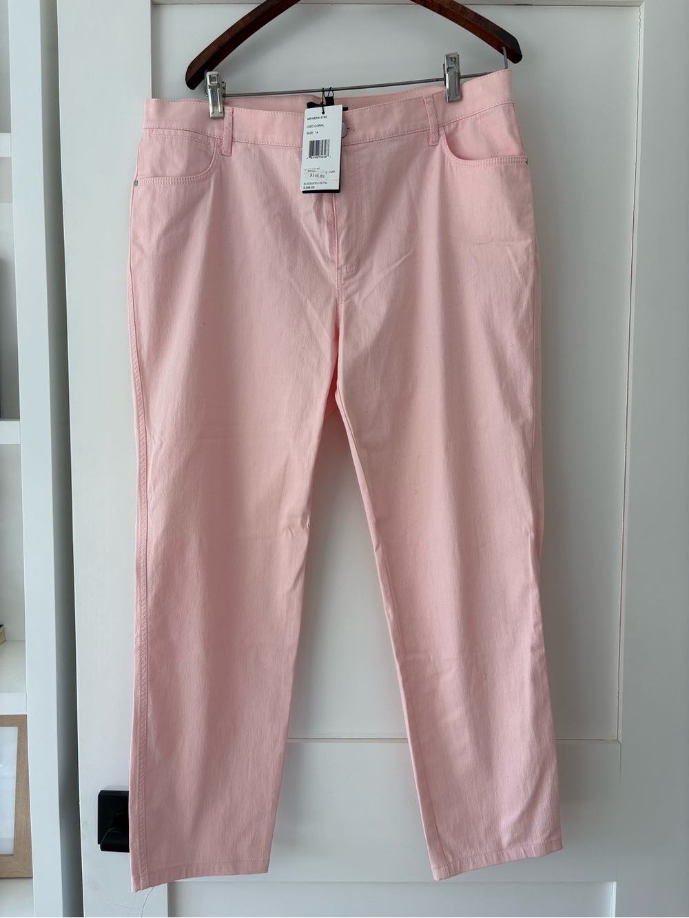 Lafayette 148 New York Pink Women's Mercer Jeans NWT Size 14